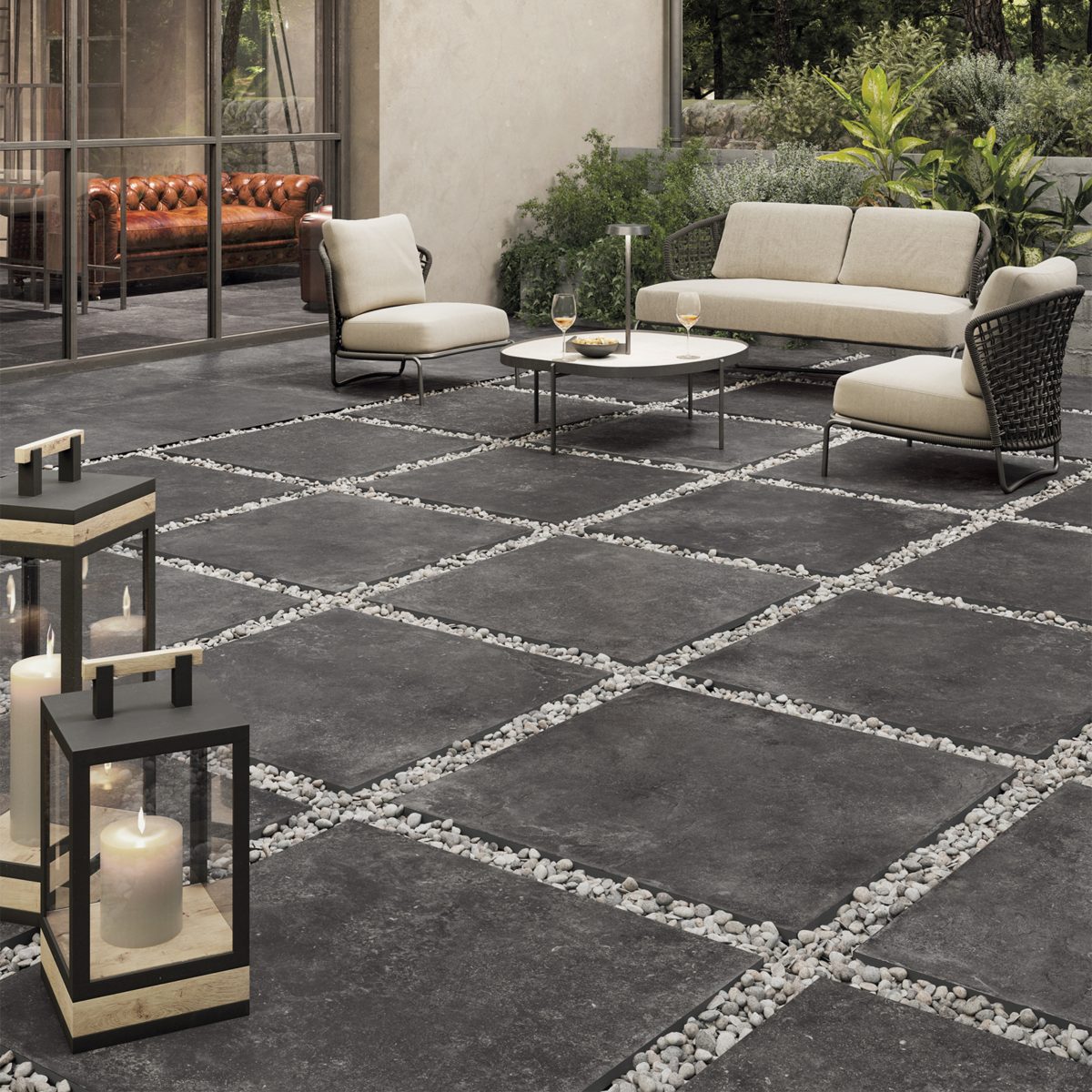 Carrelage pierre Namur Foncé