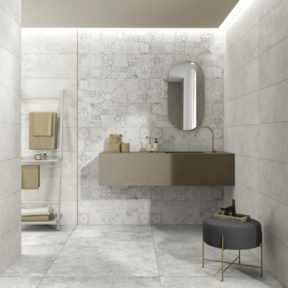 Carreaux de mur Odeon Gris Décor 30×90