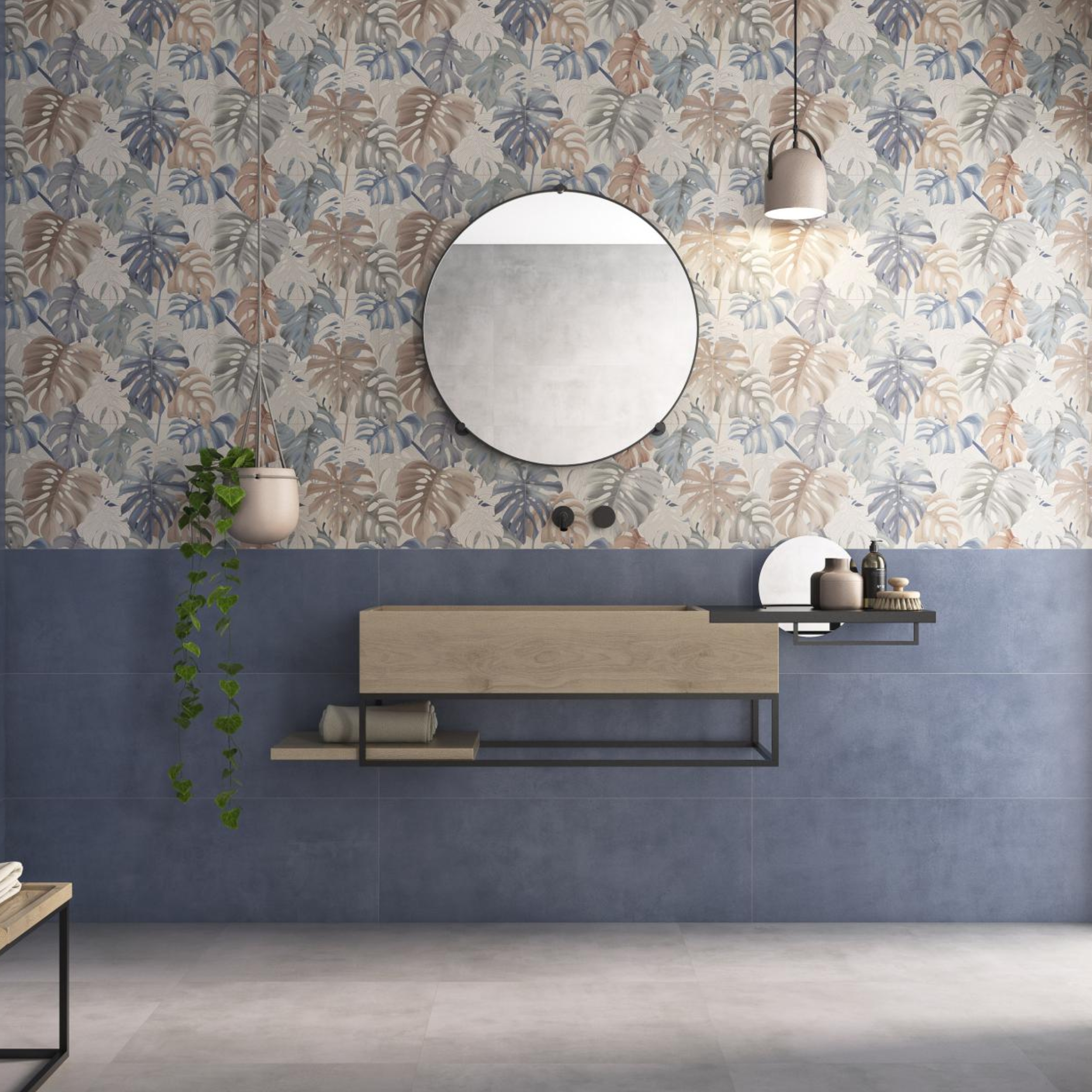 Carrelage béton Eleganza Blu