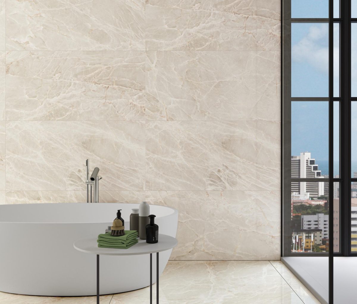 Carreau de ciment HEXA Terni Noir 23×27