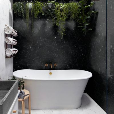 Carreau de ciment HEXA Terni Noir 23×27