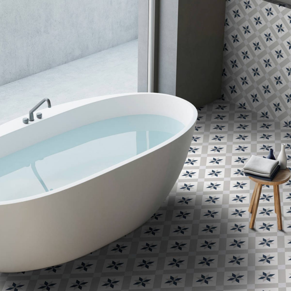 Carreau de ciment Paris Luna 25×25