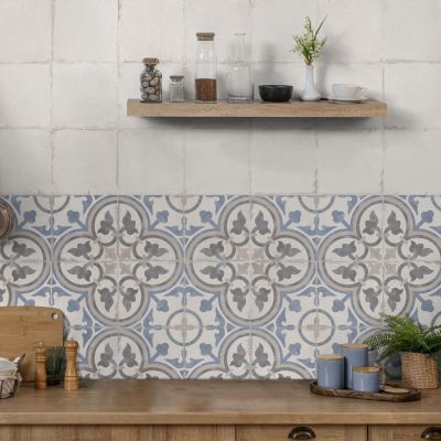 Carreau de ciment Vichy Flor 25×25