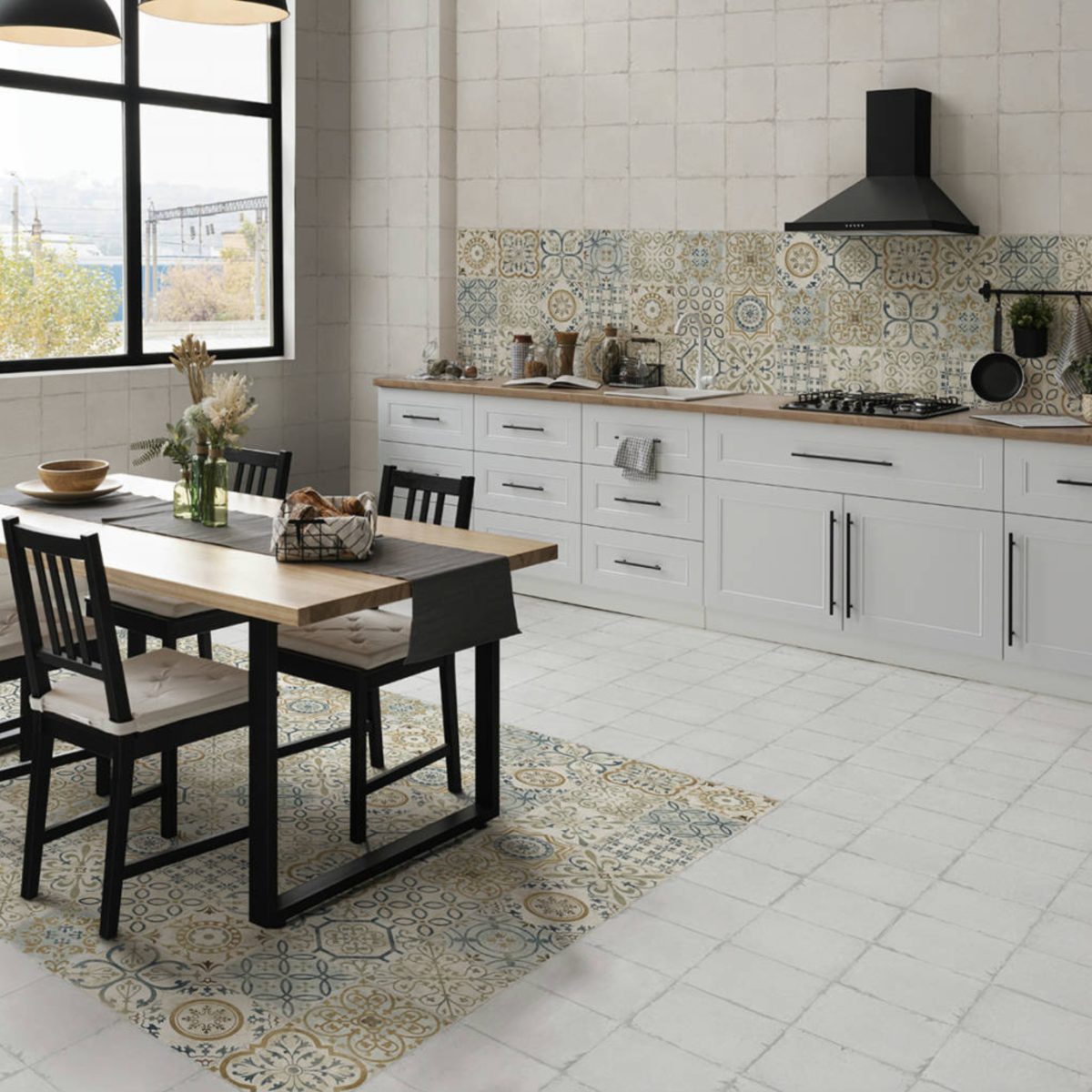 Carreau de ciment Bouquet 25x25cm