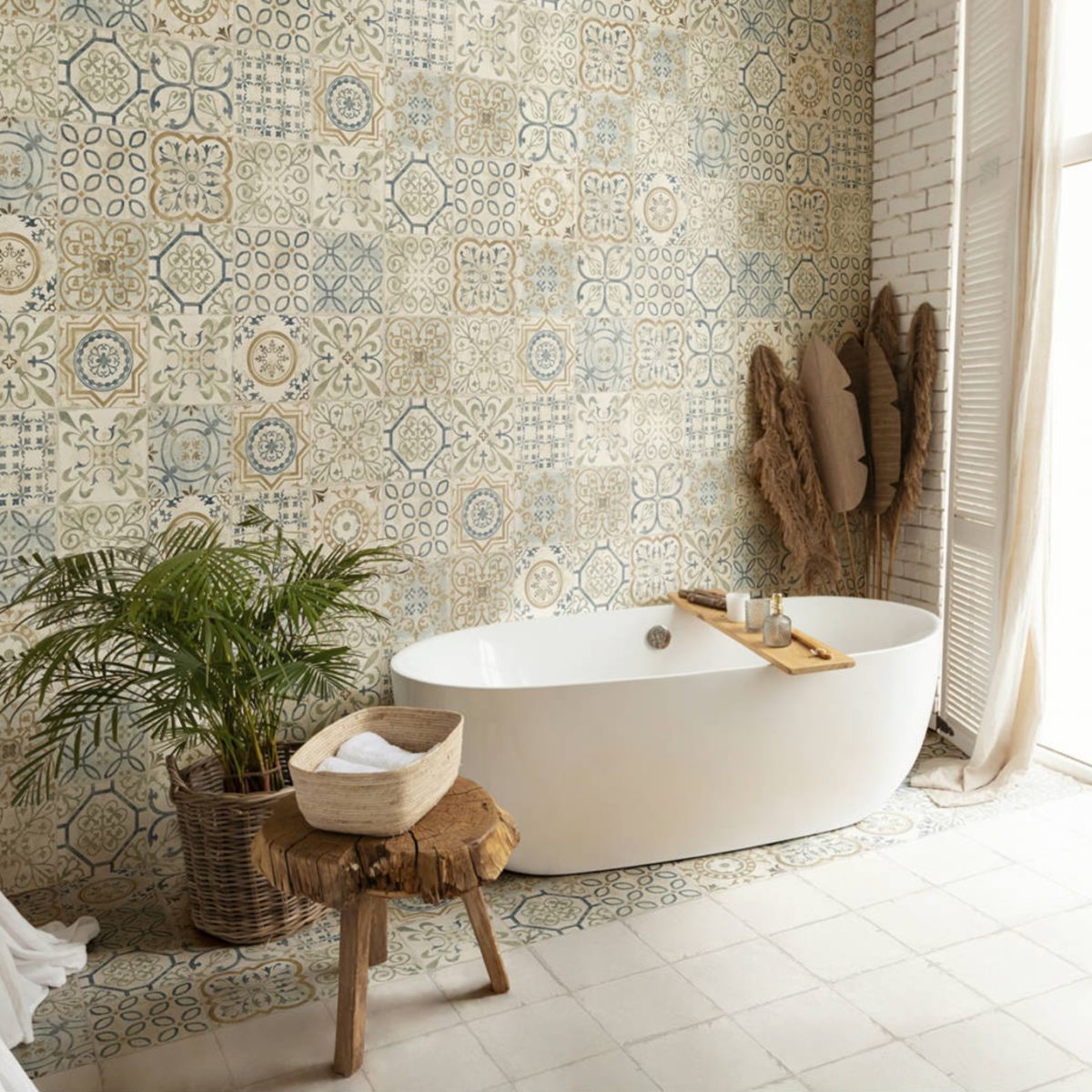 Carreau de ciment Bouquet 25x25cm