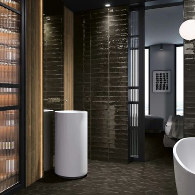 Carrelage Zellige Hope Nero Graphito 7,5×30