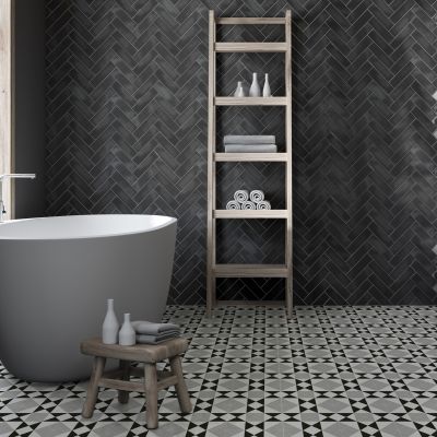 Carrelage Zellige Cosmos Black 6,9×24