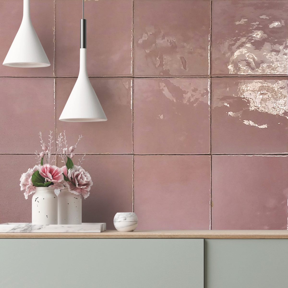 Carrelage Zellige Zel Rabat Rose 13×13