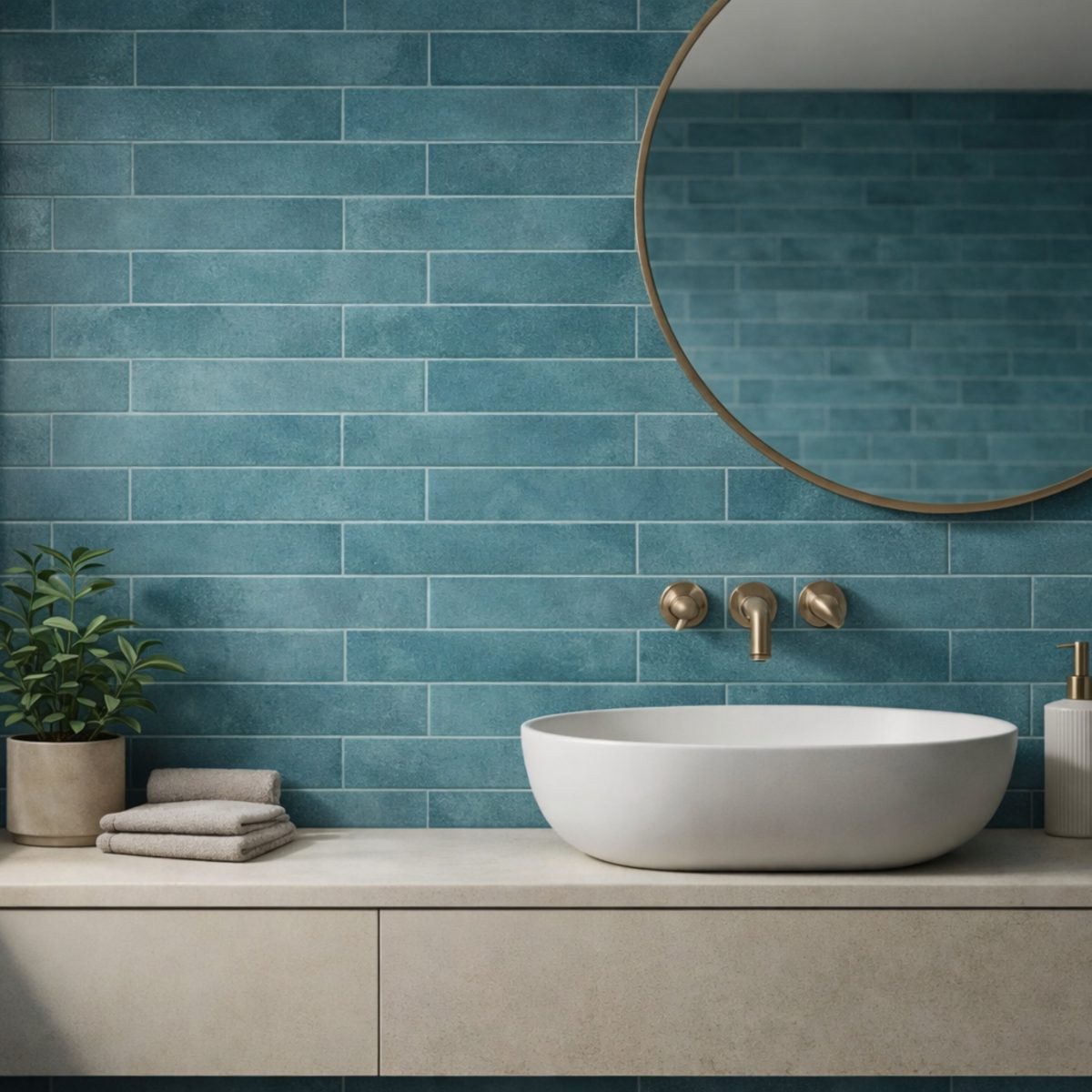 Carrelage Zellige Symphony Teal 5×25