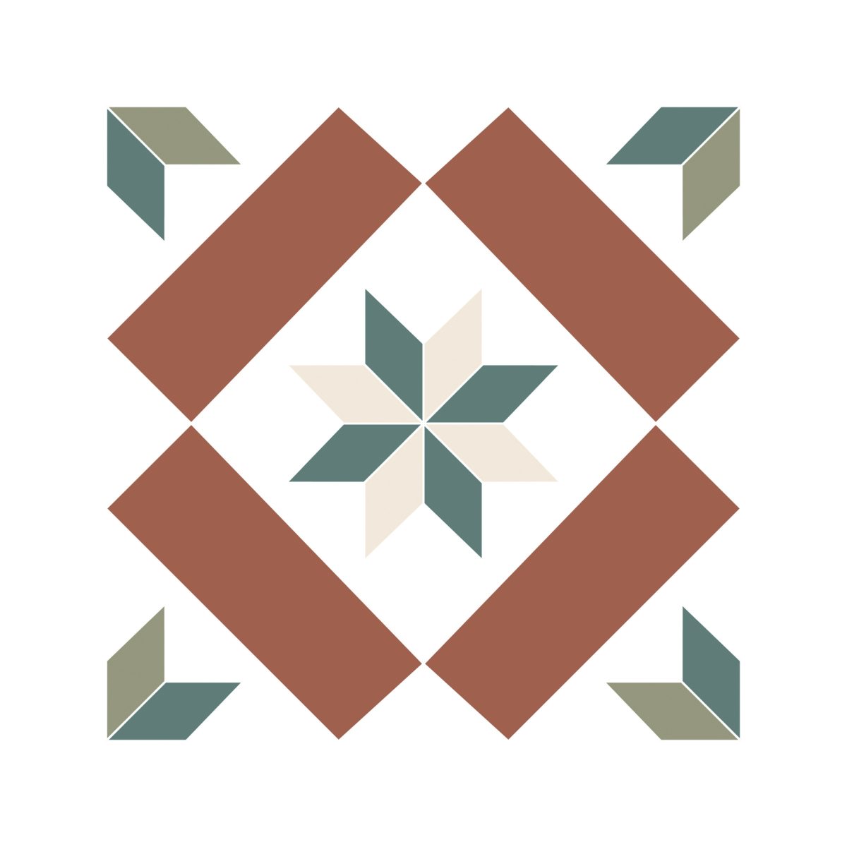 Carreau de ciment victorian molly 20×20