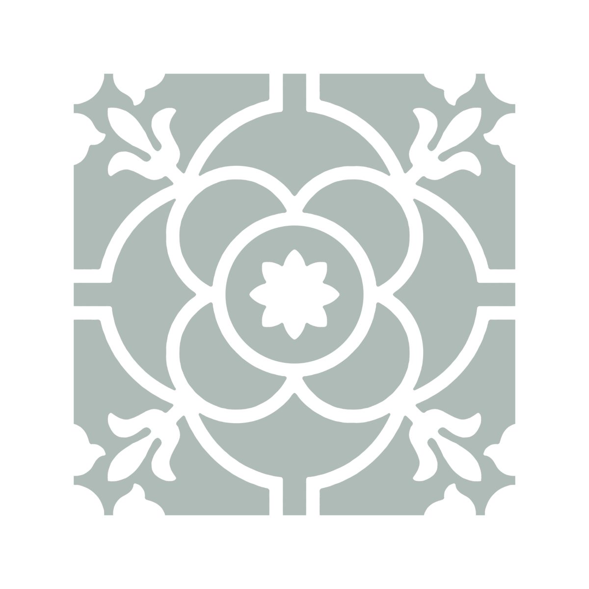 Carreau de ciment Tudor Greta Sage 20×20