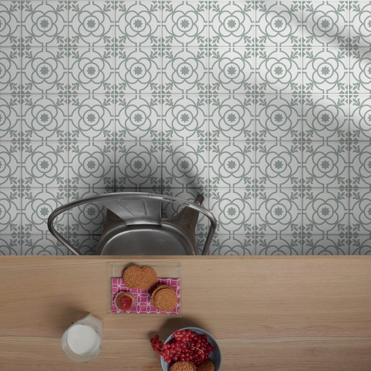 Carreau de ciment Tudor Mary Sage 20×20