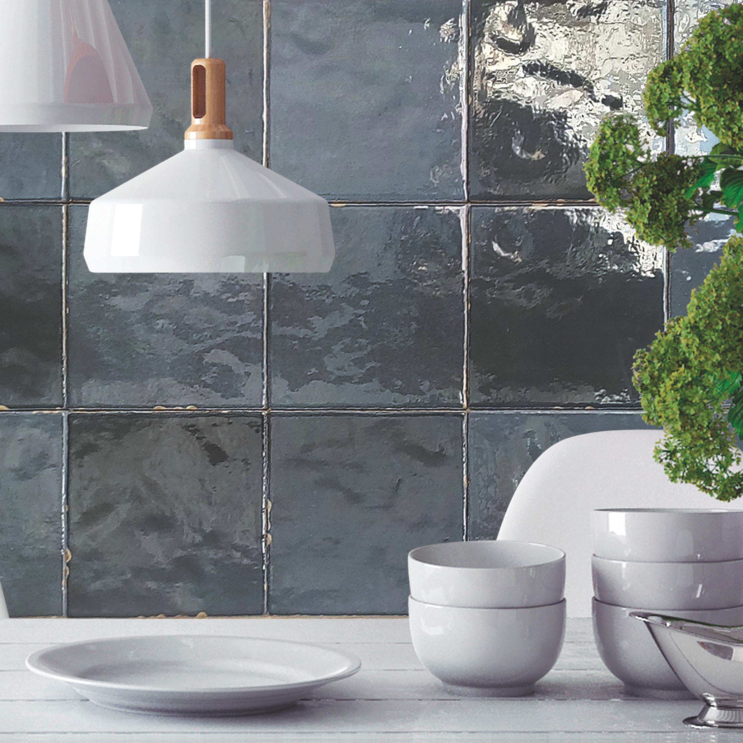 Carrelage Zellige Tetuan Bleu Midi 7,5×30