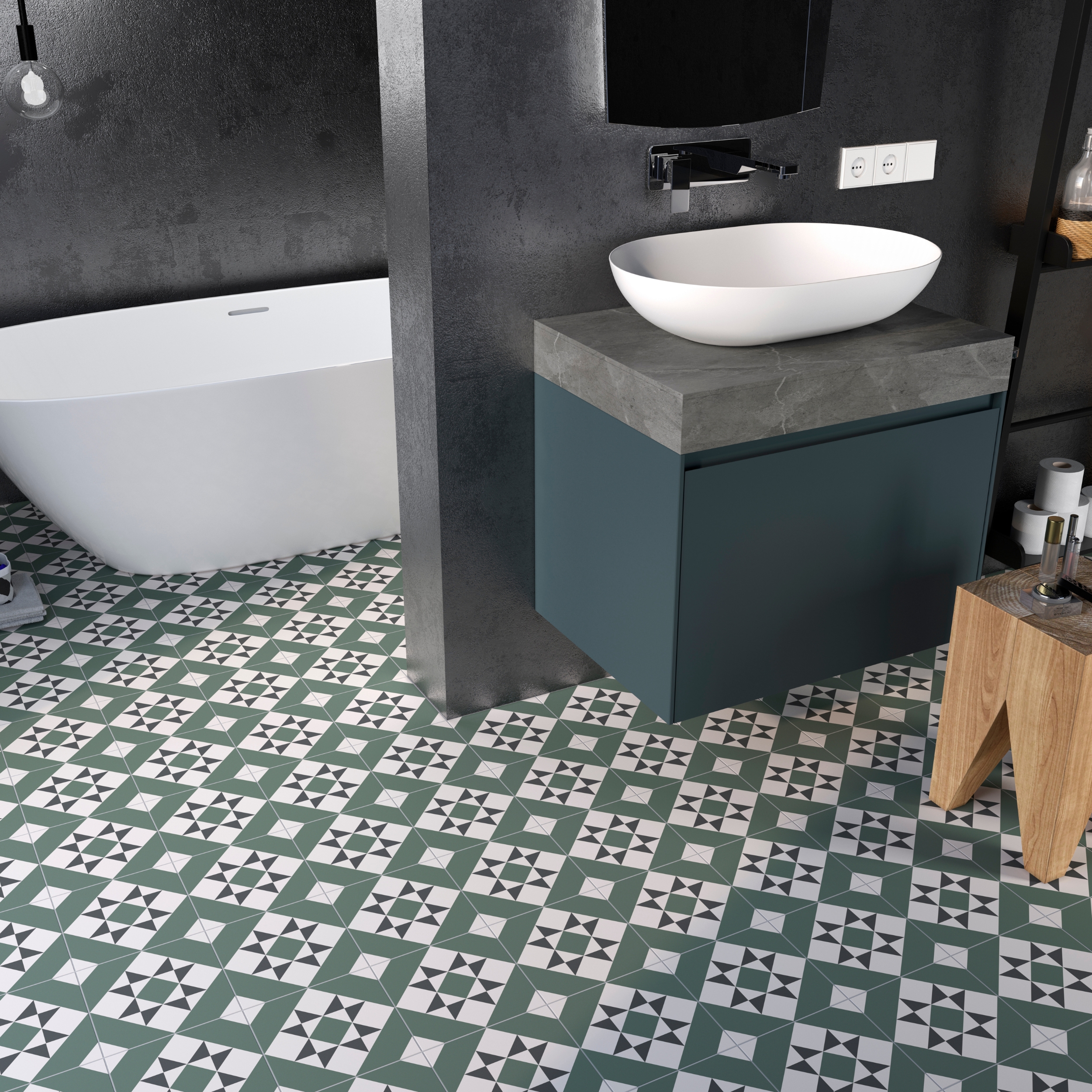 Carreau de ciment Floral Paris 20×20