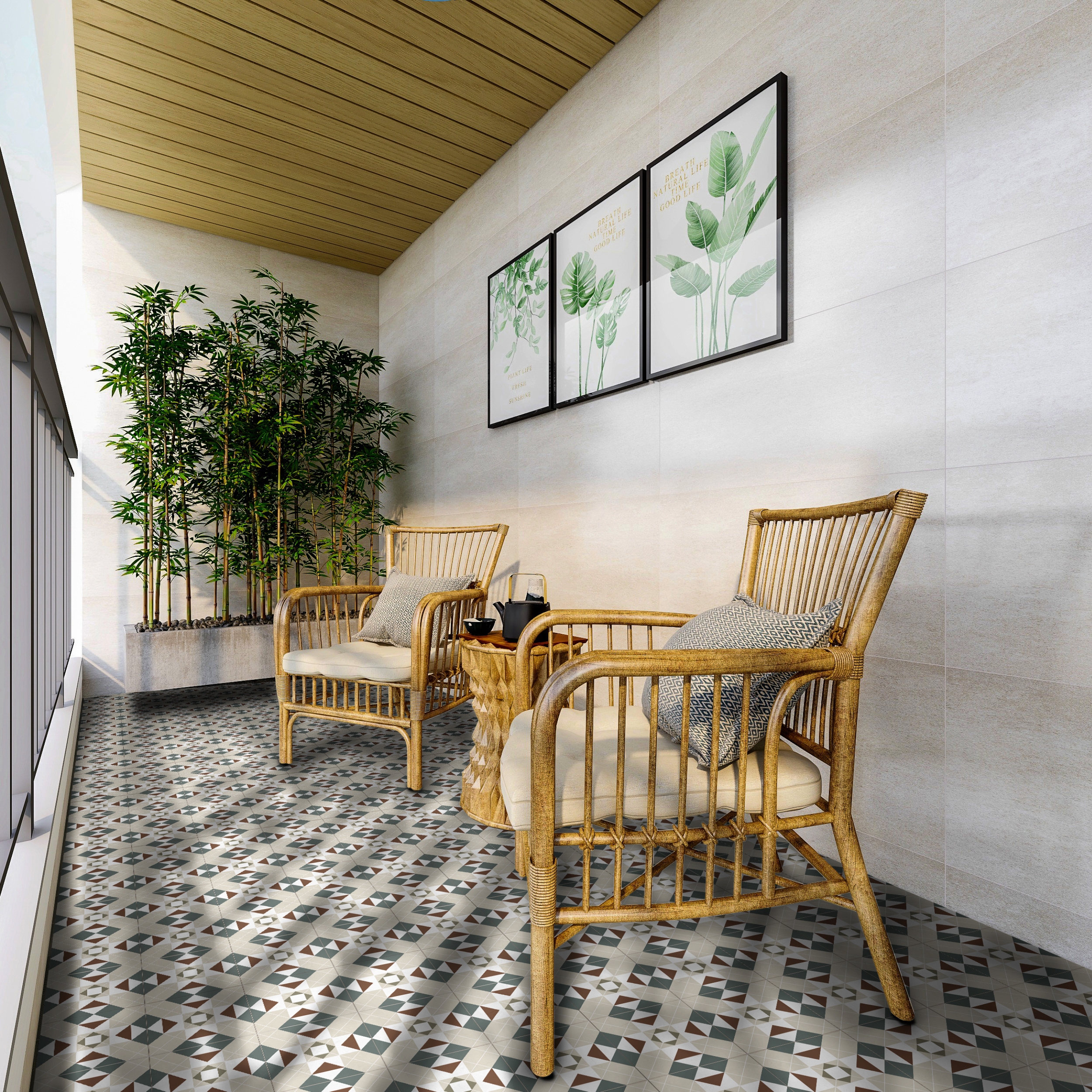 Carrelage Zellige Tanger Gris Soir 7,5×30